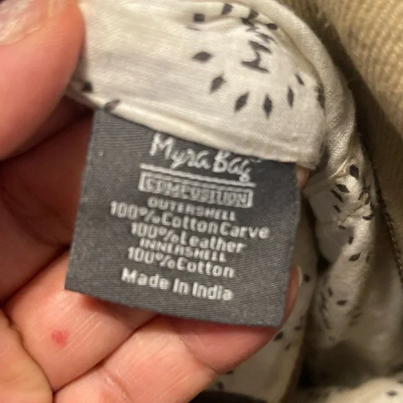 MYRA WESTERN CROSSBODY BAG LEATHER & COTTON MESSENGER
HANDBAG SHOULDER BAG - Picture 6 of 14